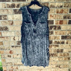 Torrid Black Acid Wash Mini Dress